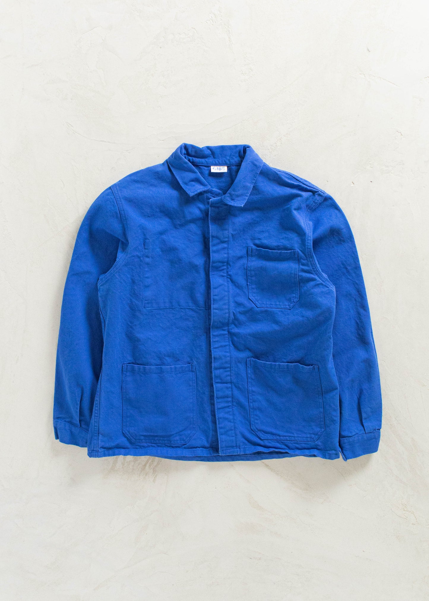 Vintage 1980s Bleu de Travail French Workwear Chore Jacket Size M/L