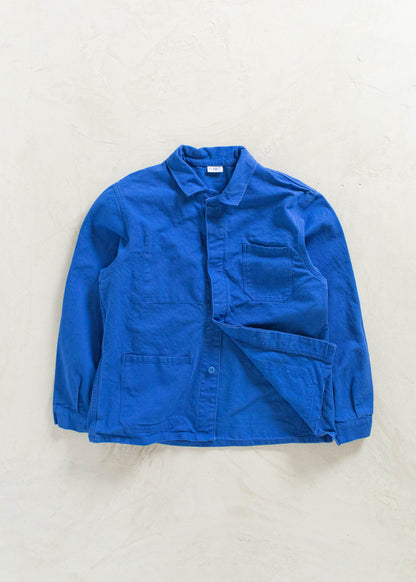 Vintage 1980s Bleu de Travail French Workwear Chore Jacket Size M/L