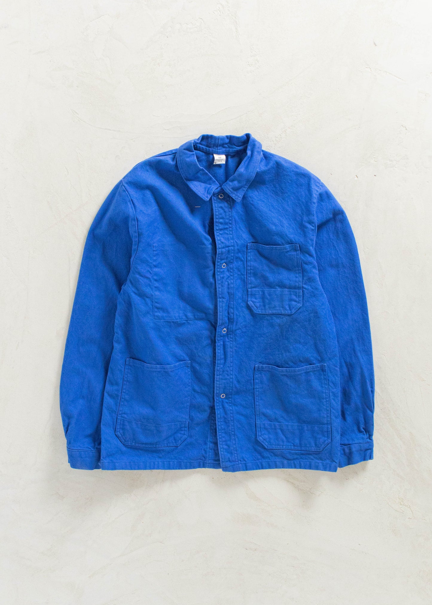 Vintage 1980s Bleu de Travail French Workwear Chore Jacket Size S/M