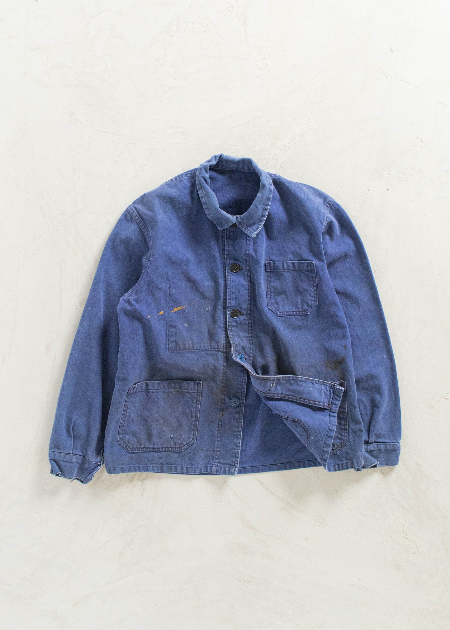 Vintage 1980s Bleu de Travail European Workwear Chore Jacket Size M/L