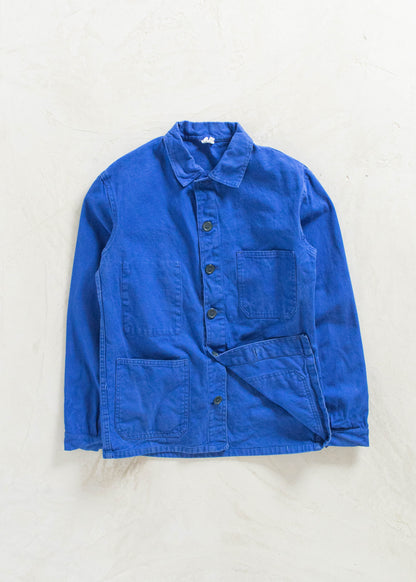 Vintage 1980s Bleu de Travail French Workwear Chore Jacket Size XS/S