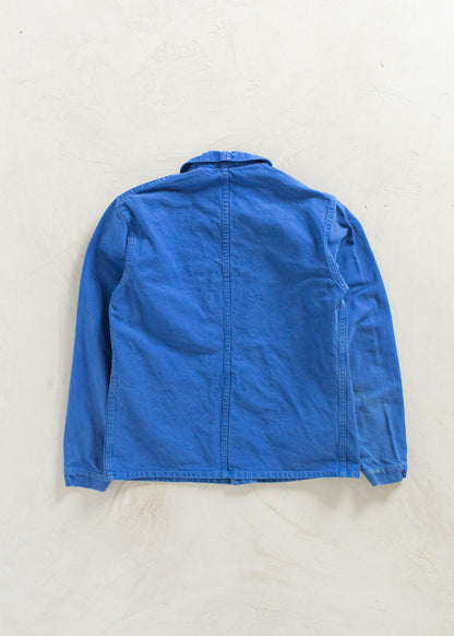 Vintage 1980s Bleu de Travail French Workwear Chore Jacket Size S/M