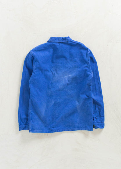 Vintage 1980s Bleu de Travail French Workwear Chore Jacket Size XS/S