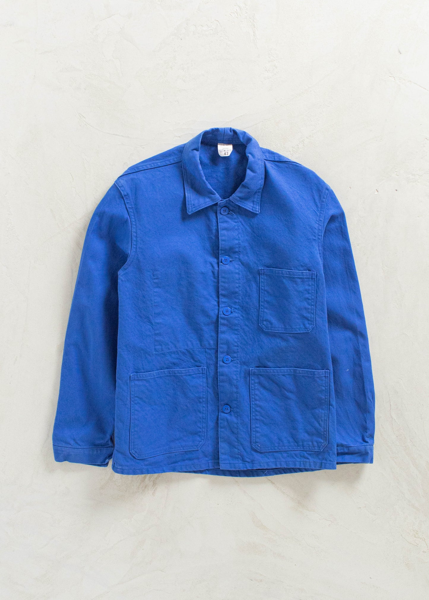 Vintage 1980s Bleu de Travail French Workwear Chore Jacket Size S/M