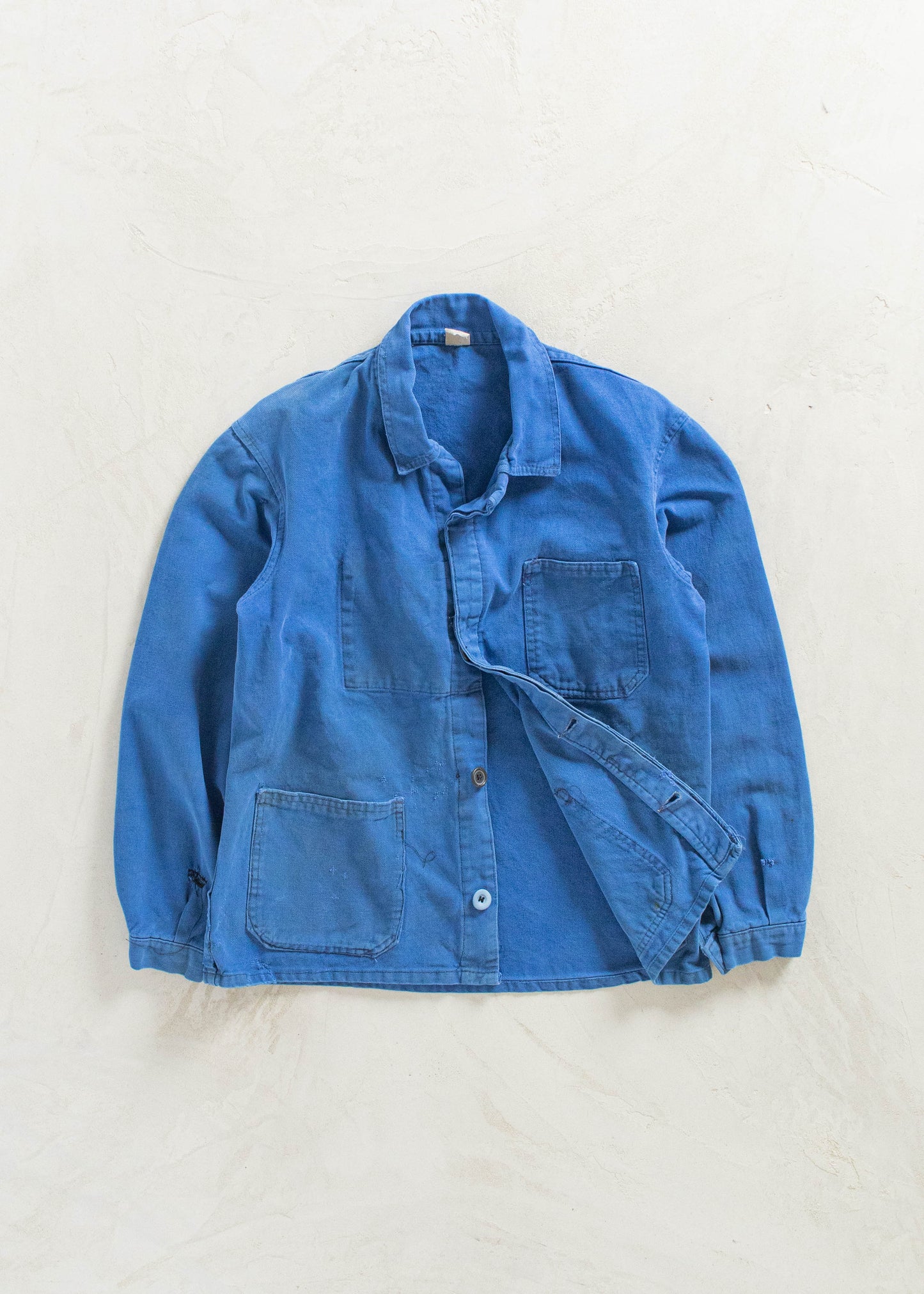 Vintage 1980s Bleu de Travail French Workwear Chore Jacket Size S/M