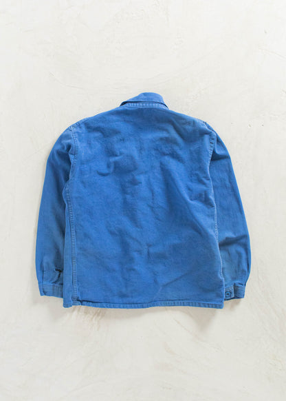 Vintage 1980s Bleu de Travail French Workwear Chore Jacket Size S/M