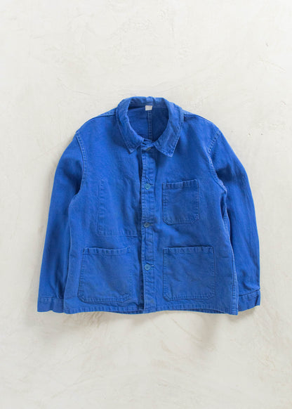 Vintage 1980s Bleu de Travail French Workwear Chore Jacket Size M/L