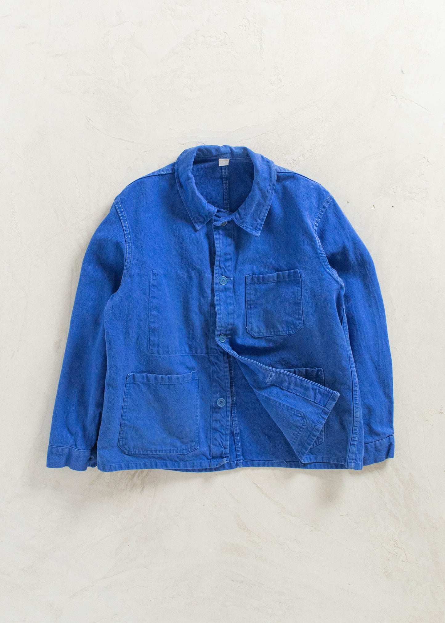 Vintage 1980s Bleu de Travail French Workwear Chore Jacket Size M/L