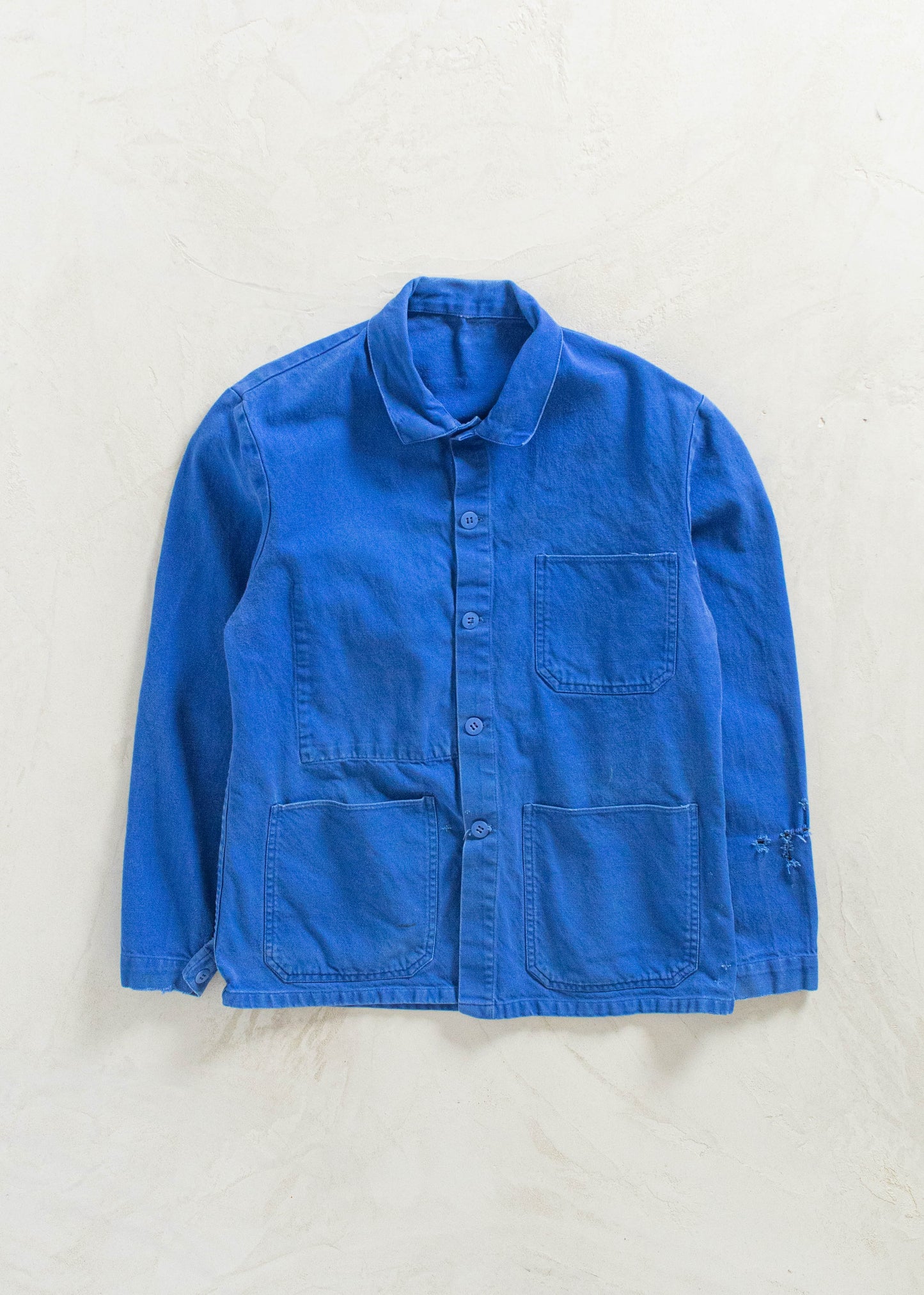 Vintage 1980s Bleu de Travail French Workwear Chore Jacket Size S/M