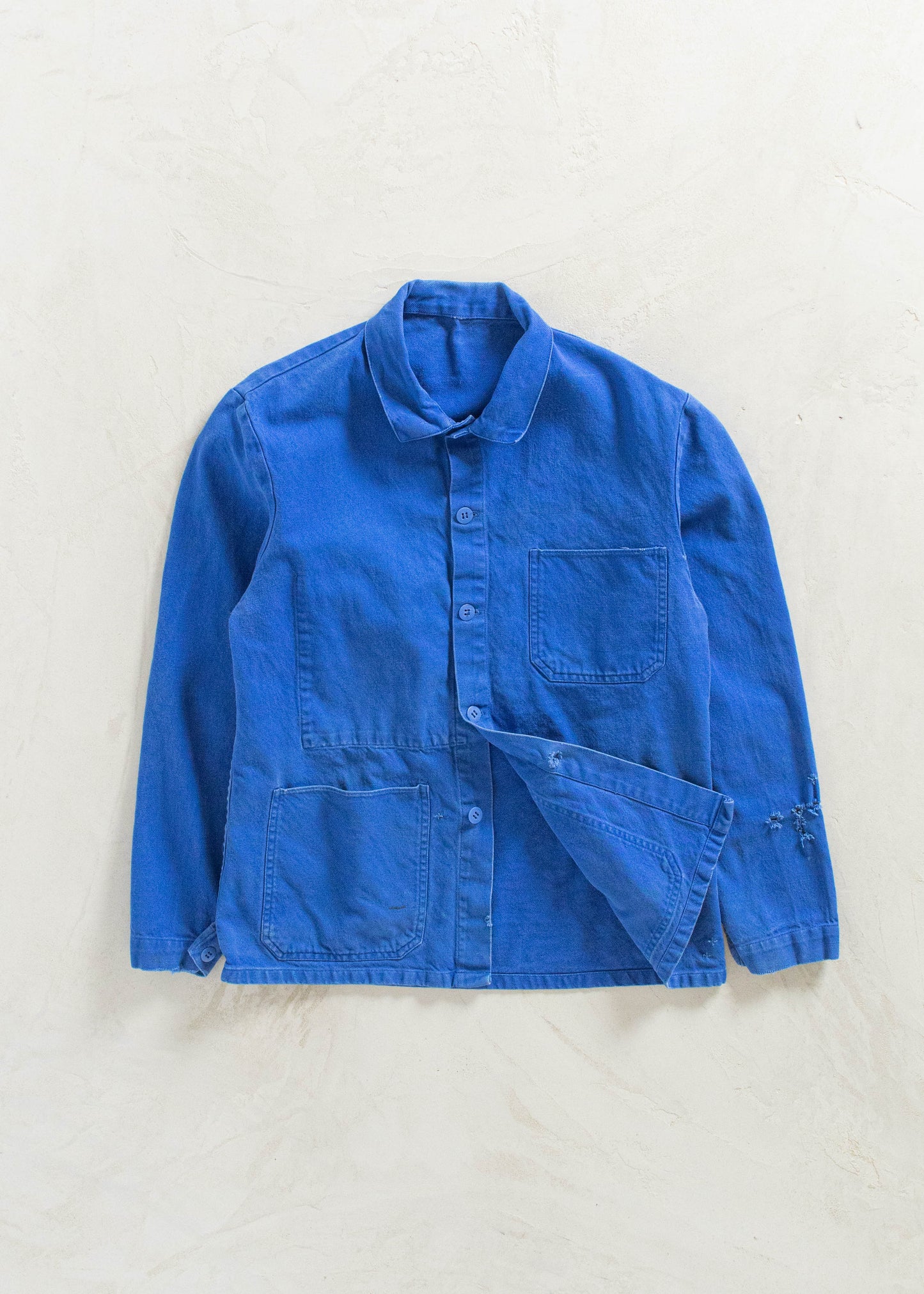 Vintage 1980s Bleu de Travail French Workwear Chore Jacket Size S/M