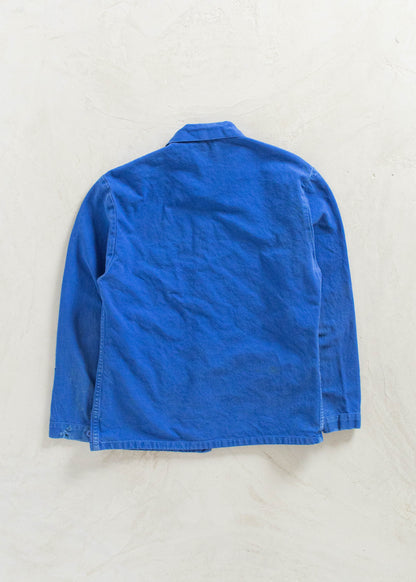 Vintage 1980s Bleu de Travail French Workwear Chore Jacket Size S/M