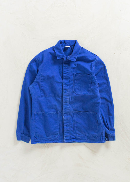 Vintage 1980s Bleu de Travail French Workwear Chore Jacket Size S/M