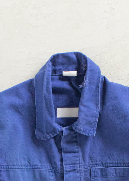 Vintage 1980s Bleu de Travail French Workwear Chore Jacket Size L/XL