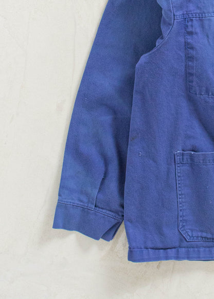 Vintage 1980s Bleu de Travail French Workwear Chore Jacket Size L/XL