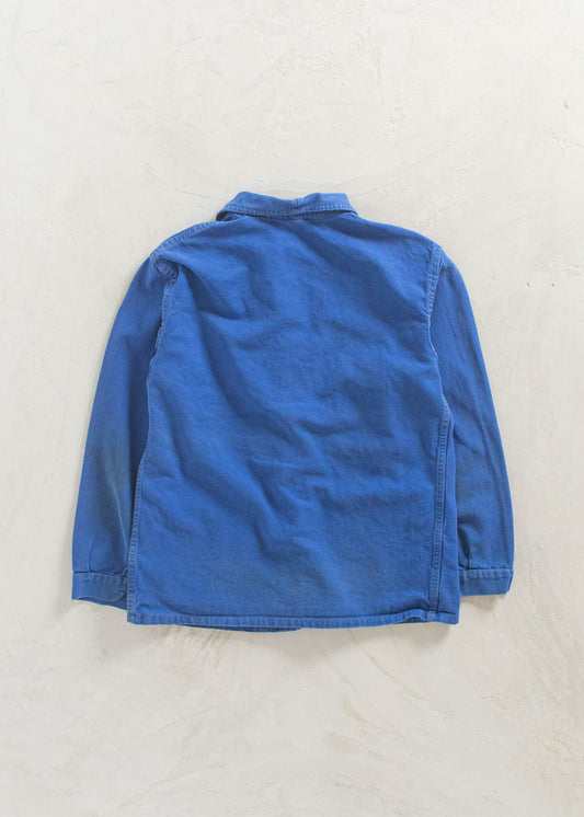 Vintage 1980s Bleu de Travail French Workwear Chore Jacket Size S/M