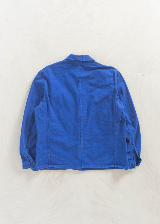 Vintage 1980s Bleu de Travail European Workwear Chore Jacket Size M/L