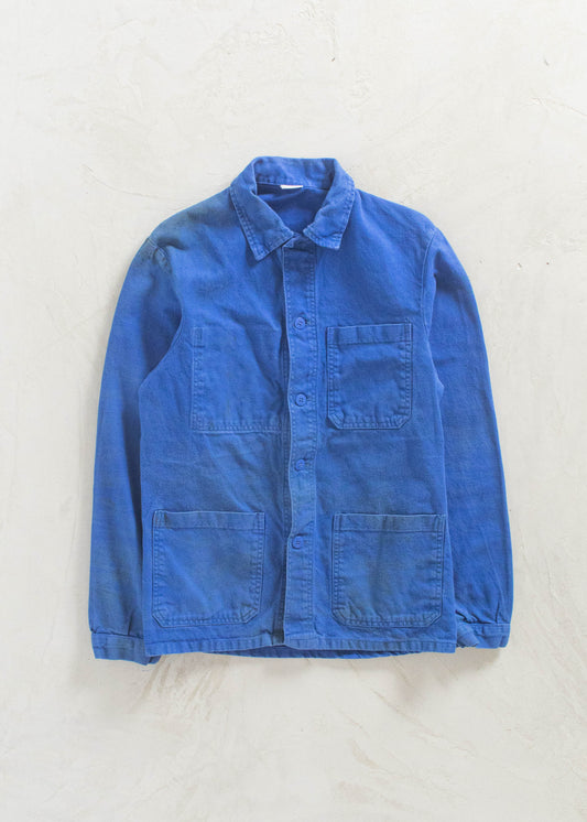 Vintage 1980s Bleu de Travail French Workwear Chore Jacket Size XS/S