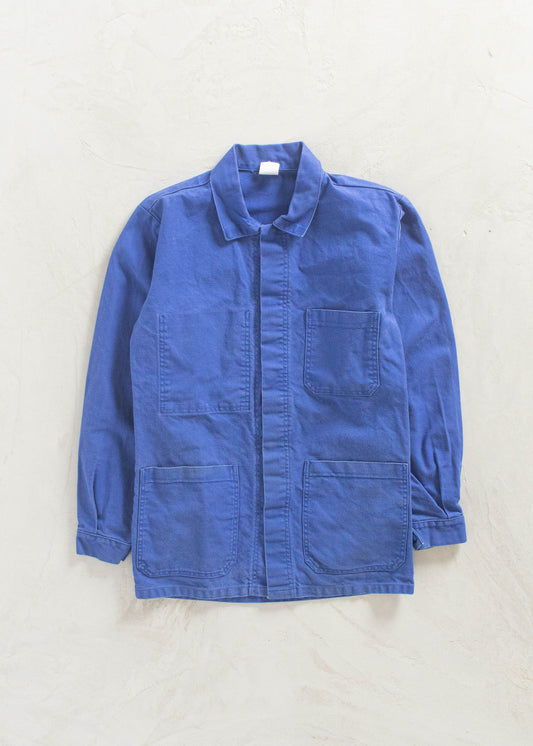 Vintage 1980s Bleu de Travail French Workwear Chore Jacket Size XS/S