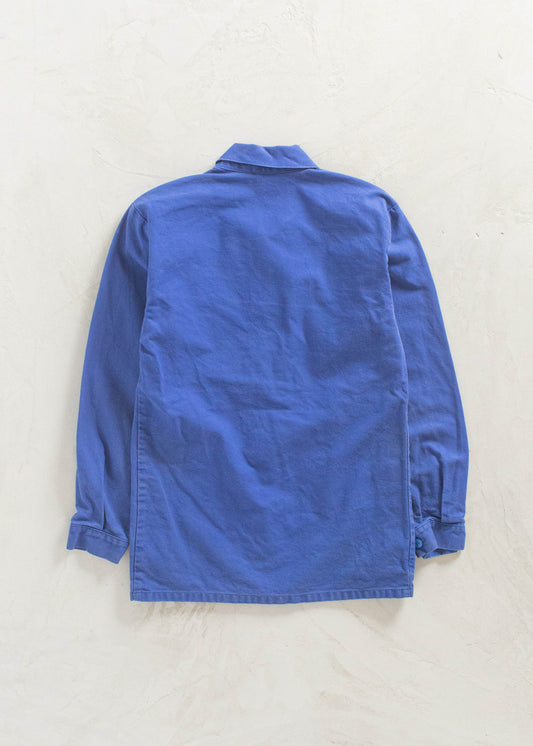 Vintage 1980s Bleu de Travail French Workwear Chore Jacket Size XS/S