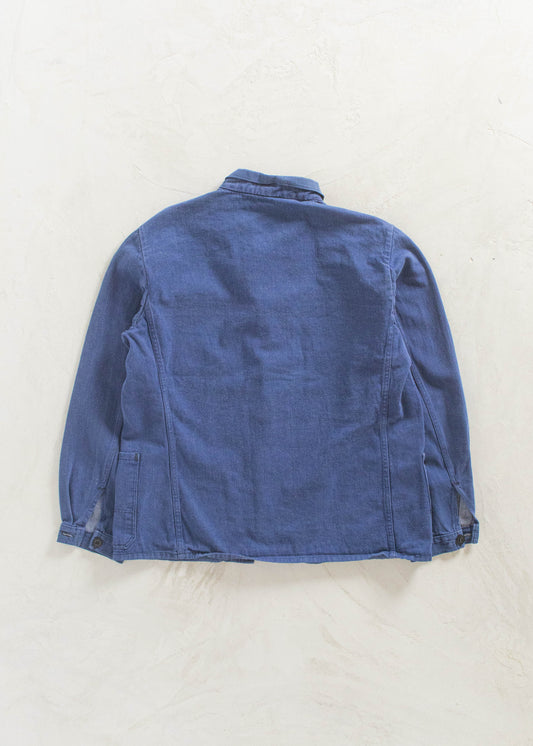 Vintage 1980s Bleu de Travail European Workwear Chore Jacket Size L/XL