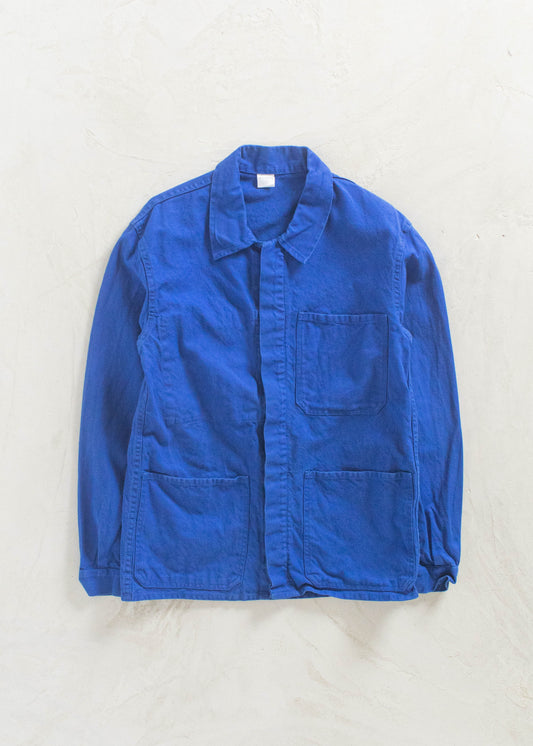 Vintage 1980s Bleu de Travail French Workwear Chore Jacket Size XS/S