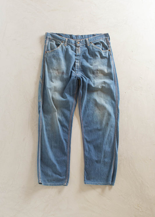 Vintage 1950s Big Mac Denim Carpenter Pants Size Women's 31 Men's 33