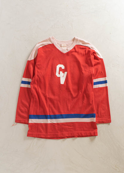 1970s Sandow Sporting-Knit Long Sleeve Sport Jersey Size M/L