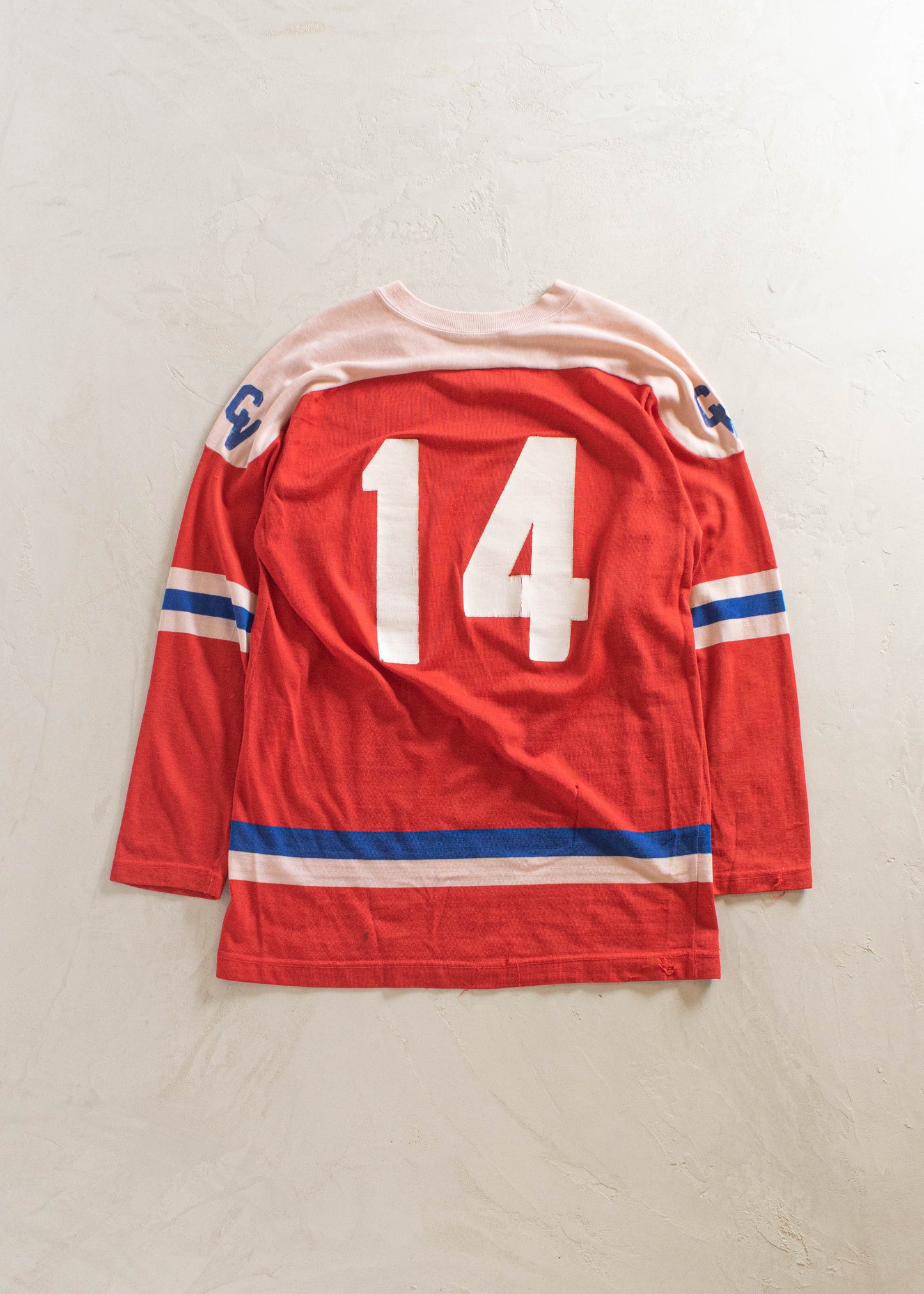 1970s Sandow Sporting-Knit Long Sleeve Sport Jersey Size M/L