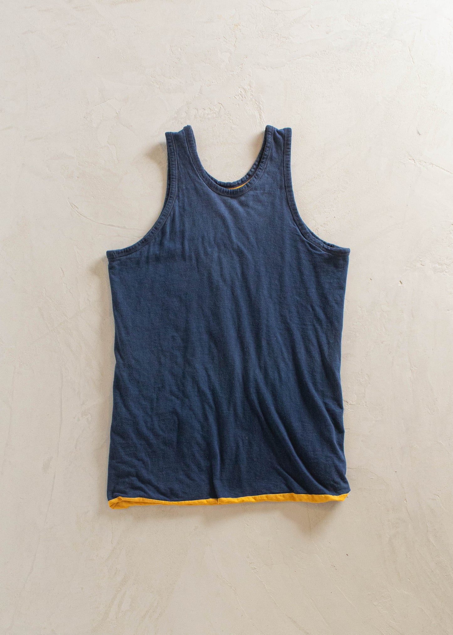 1970s Champion Blue Bar Double Layer Tank Top Size S/M