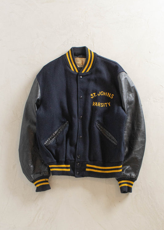 1960s DeLong Sportswear St. Johns Varsity Jacket Size M/L