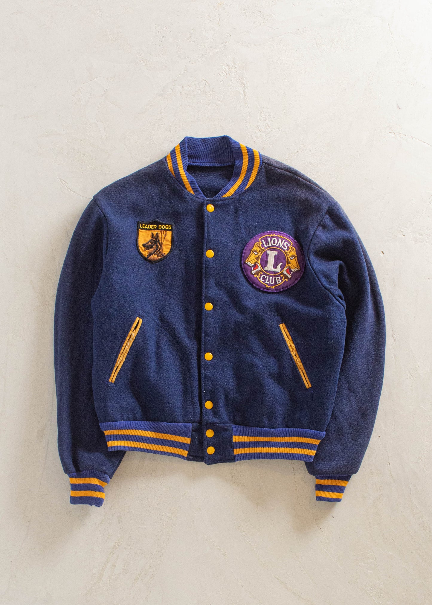 1950s Empire Sporting Goods Indian Ringer Varsity Jacket Size M/L