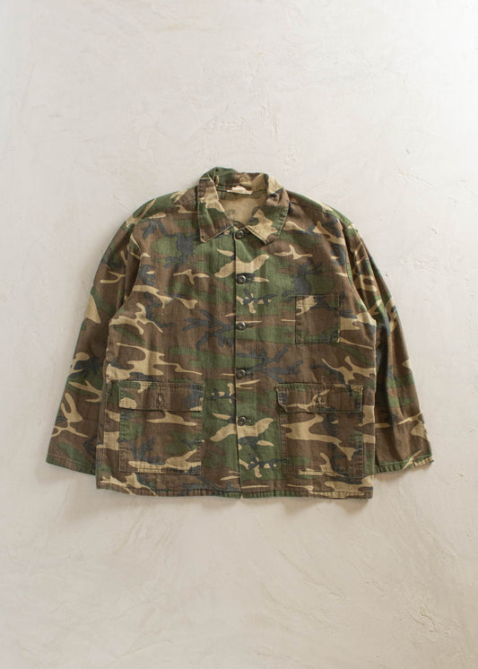 1980s Military Camo Chore Coat Size L/XL