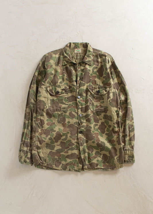 1980s Military Frog Camo Chore Coat Size S/M