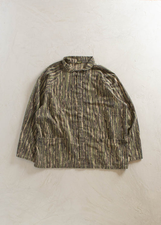 1980s Spartan Military Real Tree Camo Chore Coat Size L/XL