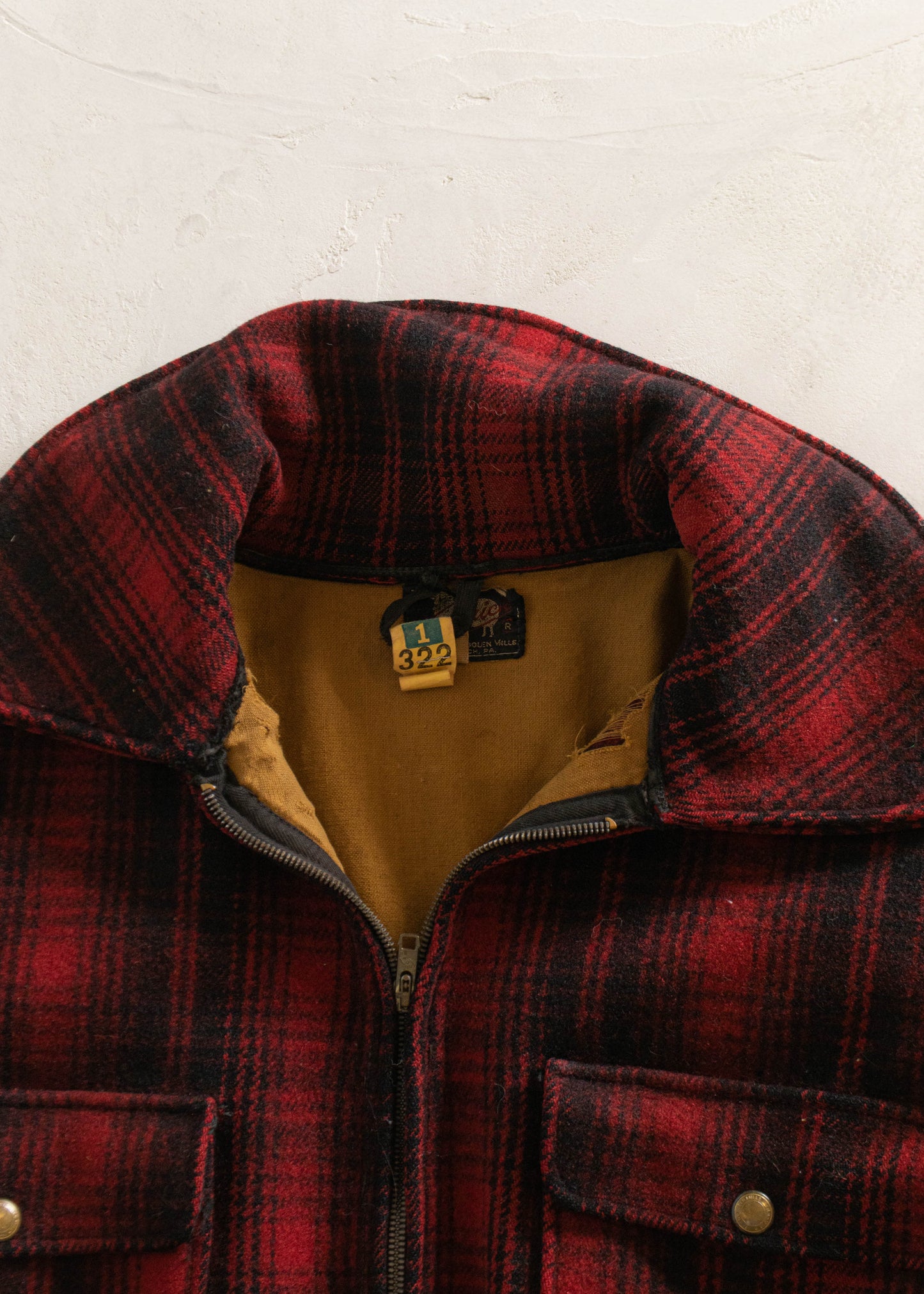 1950s Woolrich Wool Plaid Hunting Jacket Size S/M