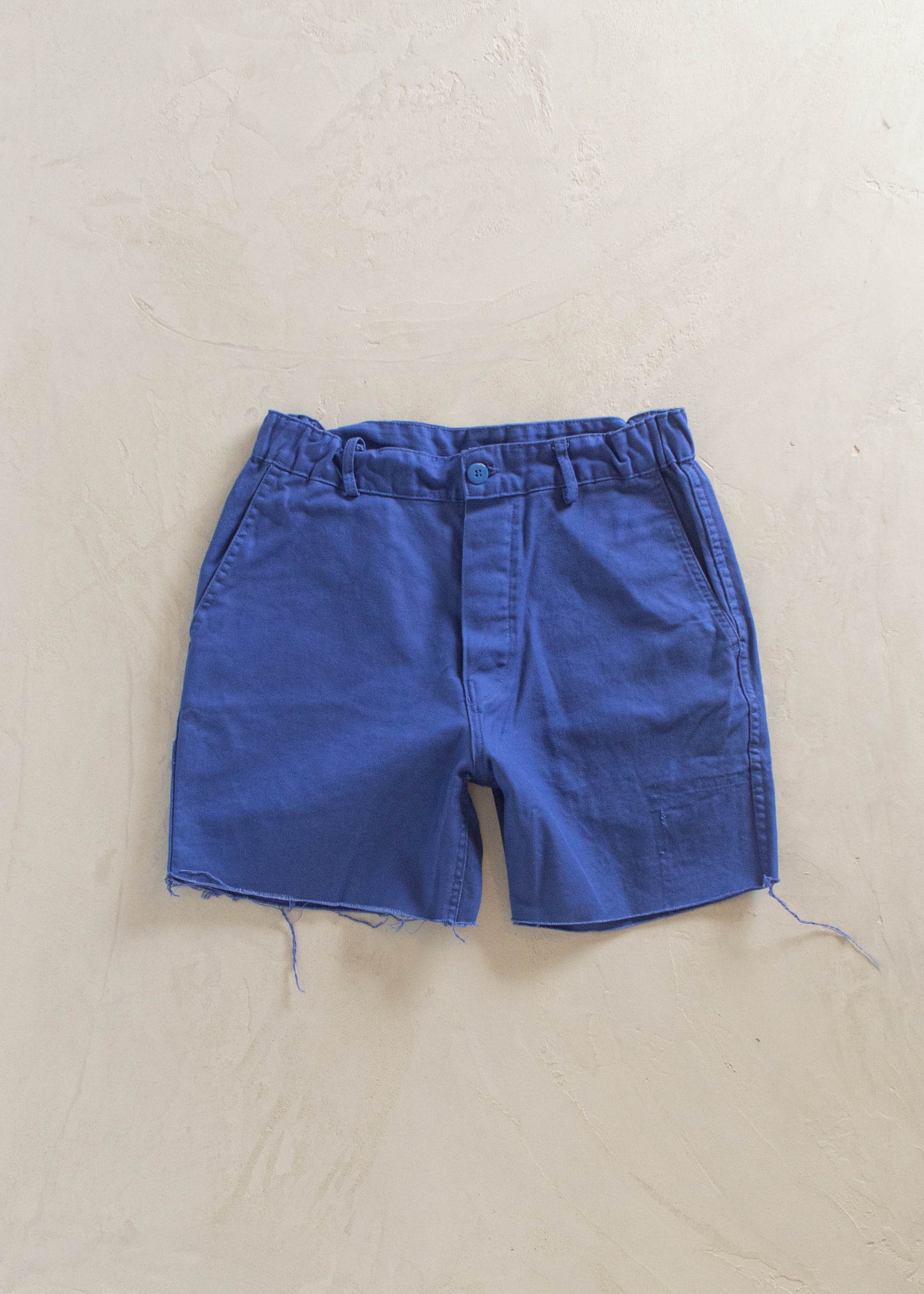 1980s French Workwear Shorts Size Women's 29 Men's 32