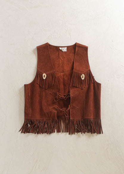 1970s Suede Fringe Vest Size M/L