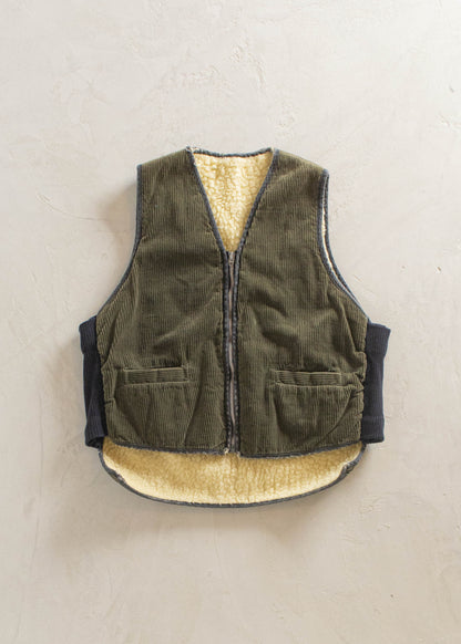 1980s Corduroy Sherpa Lined Vest Size XS/S