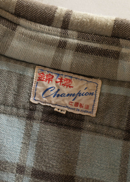 1980s Champion Flannel Button Up Shirt Size M/L