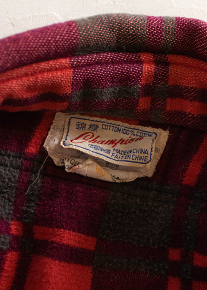 1980s Champion Flannel Button Up Shirt Size M/L