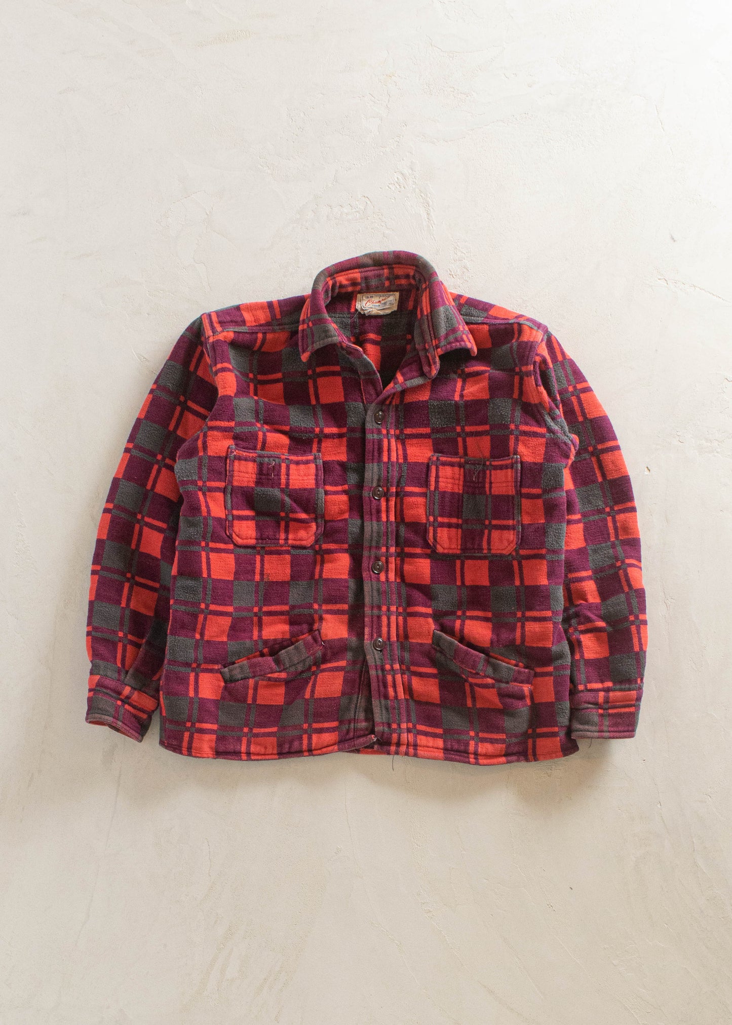 1980s Champion Flannel Button Up Shirt Size M/L