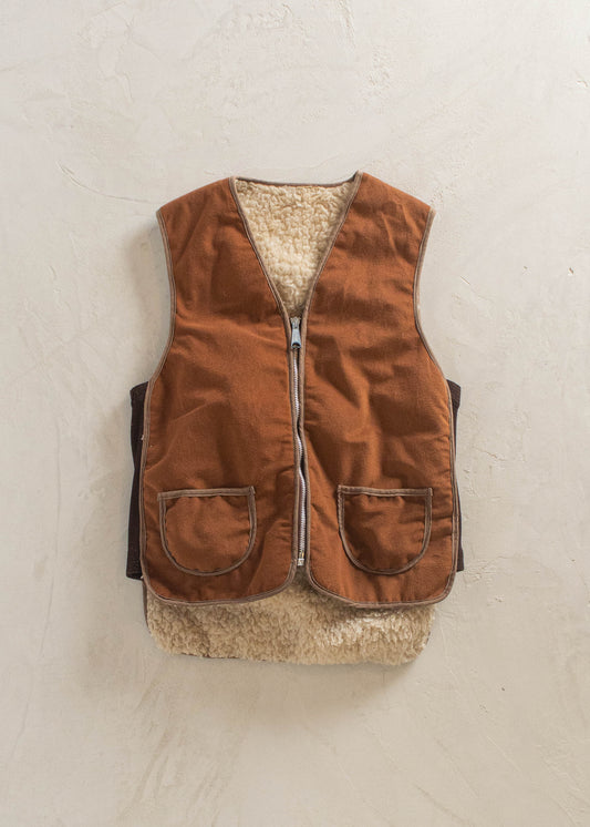 1980s Sherpa Lined Vest Size 2XS/XS