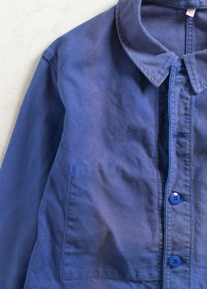 Vintage 1980s Bleu de Travail European Workwear Chore Jacket Size S/M