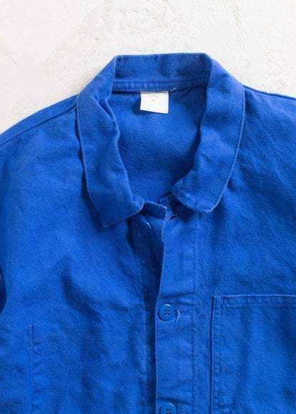 Vintage 1980s Bleu de Travail French Workwear Chore Jacket Size S/M