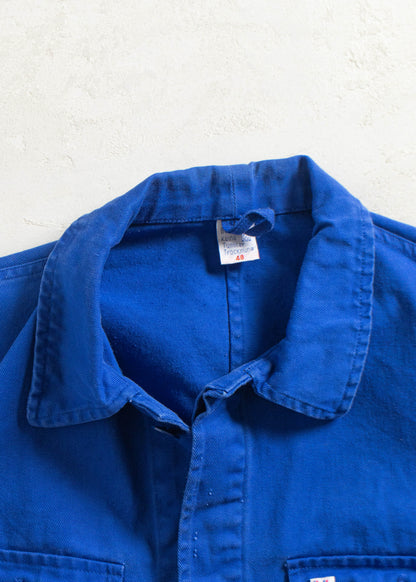 Vintage 1980s Bleu de Travail European Workwear Chore Jacket Size M/L