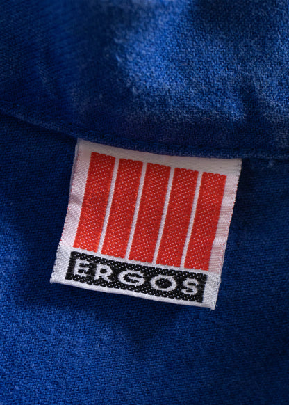 Vintage 1980s Ergos Bleu de Travail French Workwear Chore Jacket Size L/XL