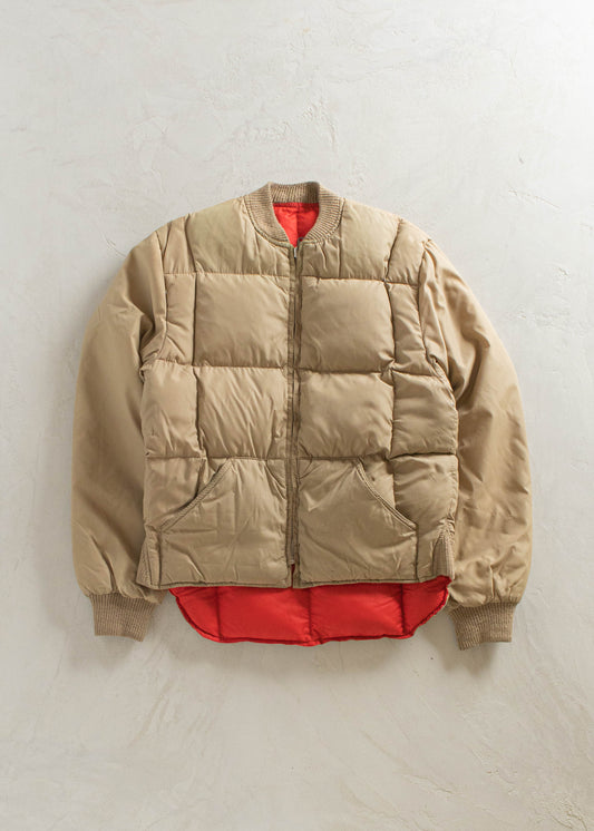 1980s Down Filled Nylon Puffer Jacket Size XS/S