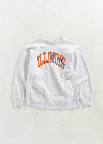 Vintage 1980s Champion Reverse Weave Warmup Illinois Sweatshirt Size M/L