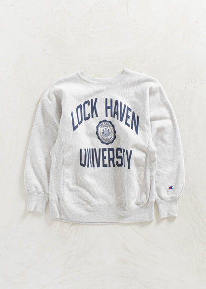 Vintage 1980s Champion Reverse Weave Warmup Lock Haven University Sweatshirt Size S/M