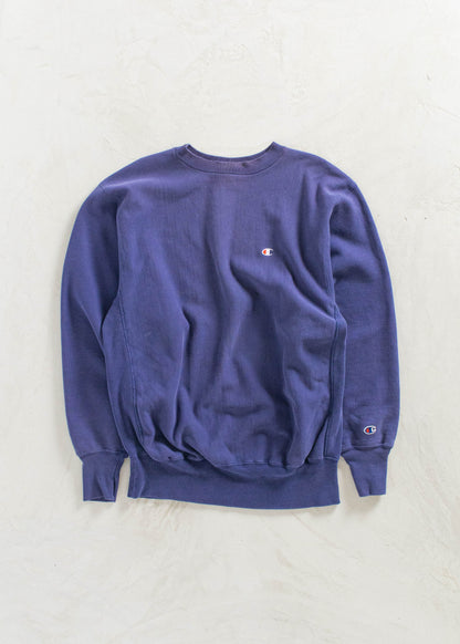 Vintage 1990s Champion Reverse Weave Blue Sweatshirt Size M/L